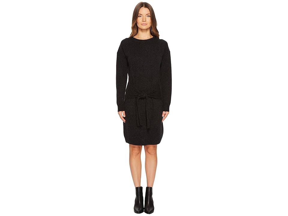 

Vince Long Sleeve Tie Waist Dress (Carbon) Women's Dress