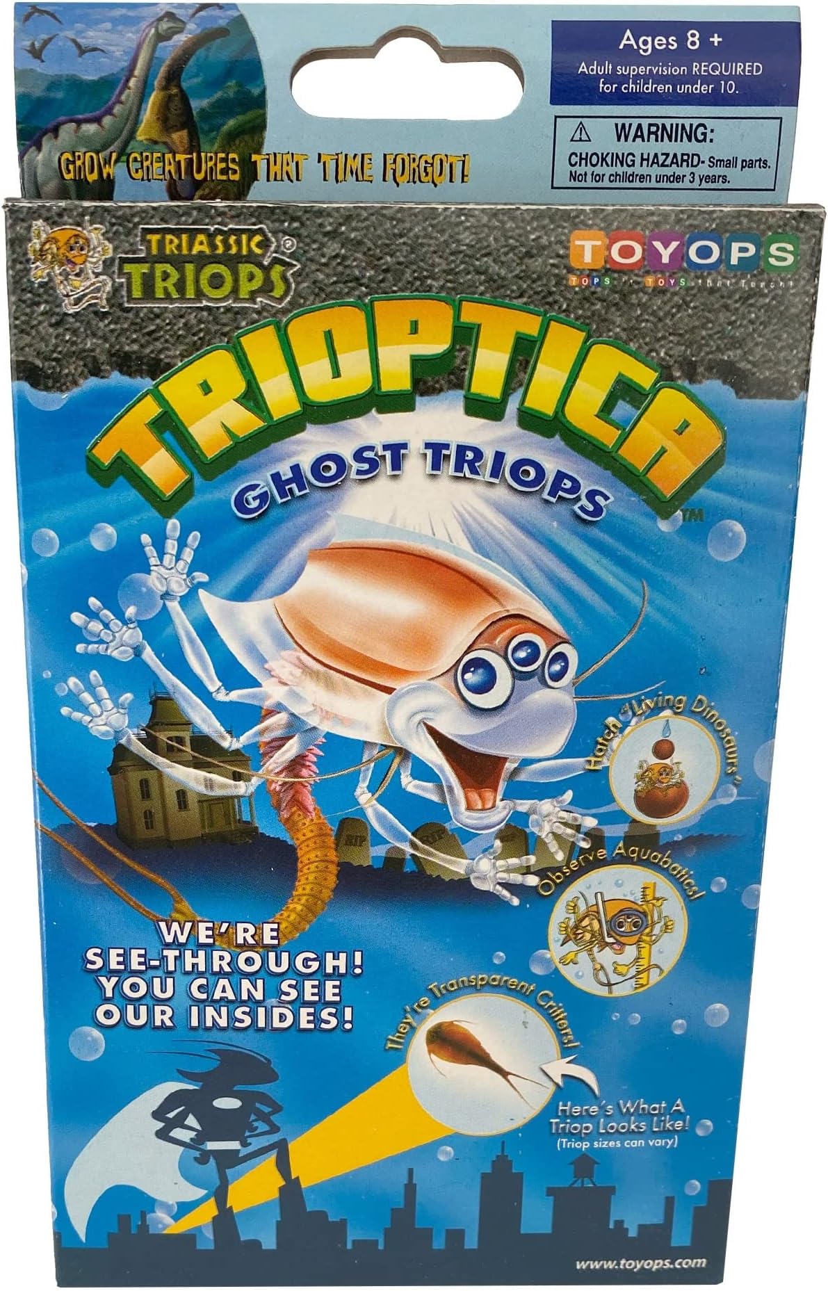 TRIASSIC TRIOPS - Ghost Triops Kit, Contains Eggs, Food, Instructions and Helpful Hints to Hatch and Grow Your Own Rare “Ghost” or See-Through Prehistoric Creatures, Fun Educational Toy for Kids