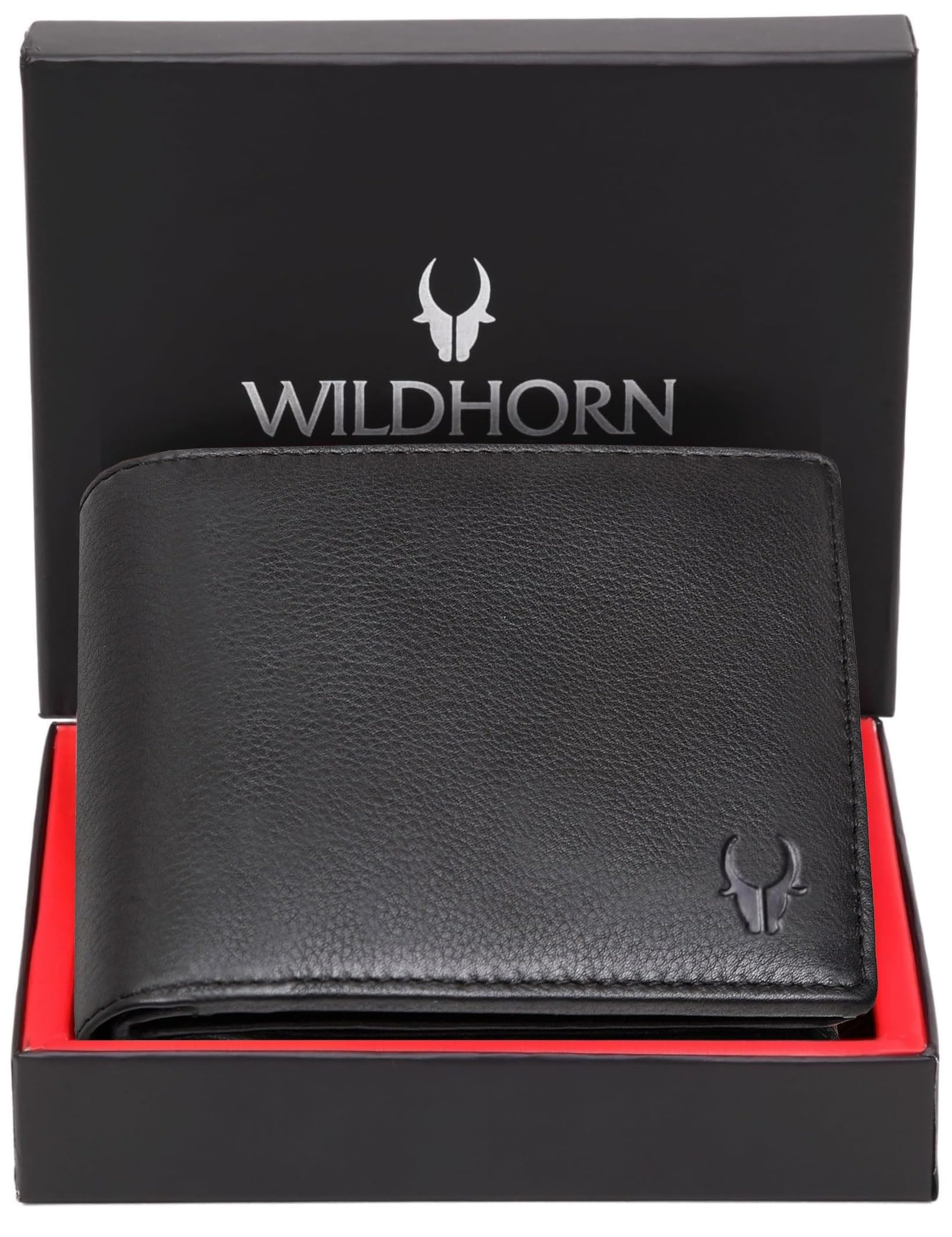 WILDHORN Wildhorn India Black Leather Men's RFID Wallet (WH2083)