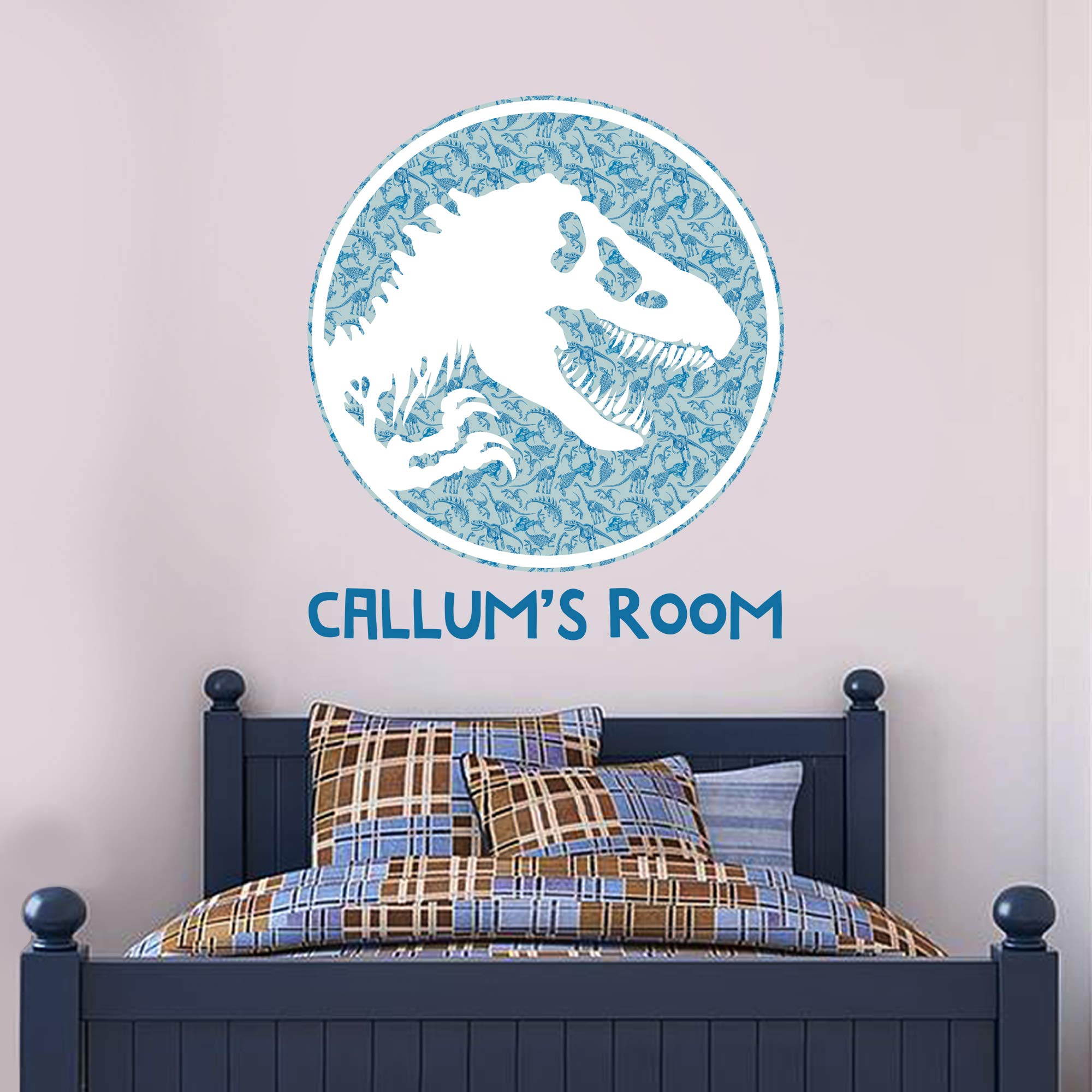 Beautiful Game Jurassic World Personalised Logo Wall Sticker BLUE Mural Vinyl Art Decal (90cm)