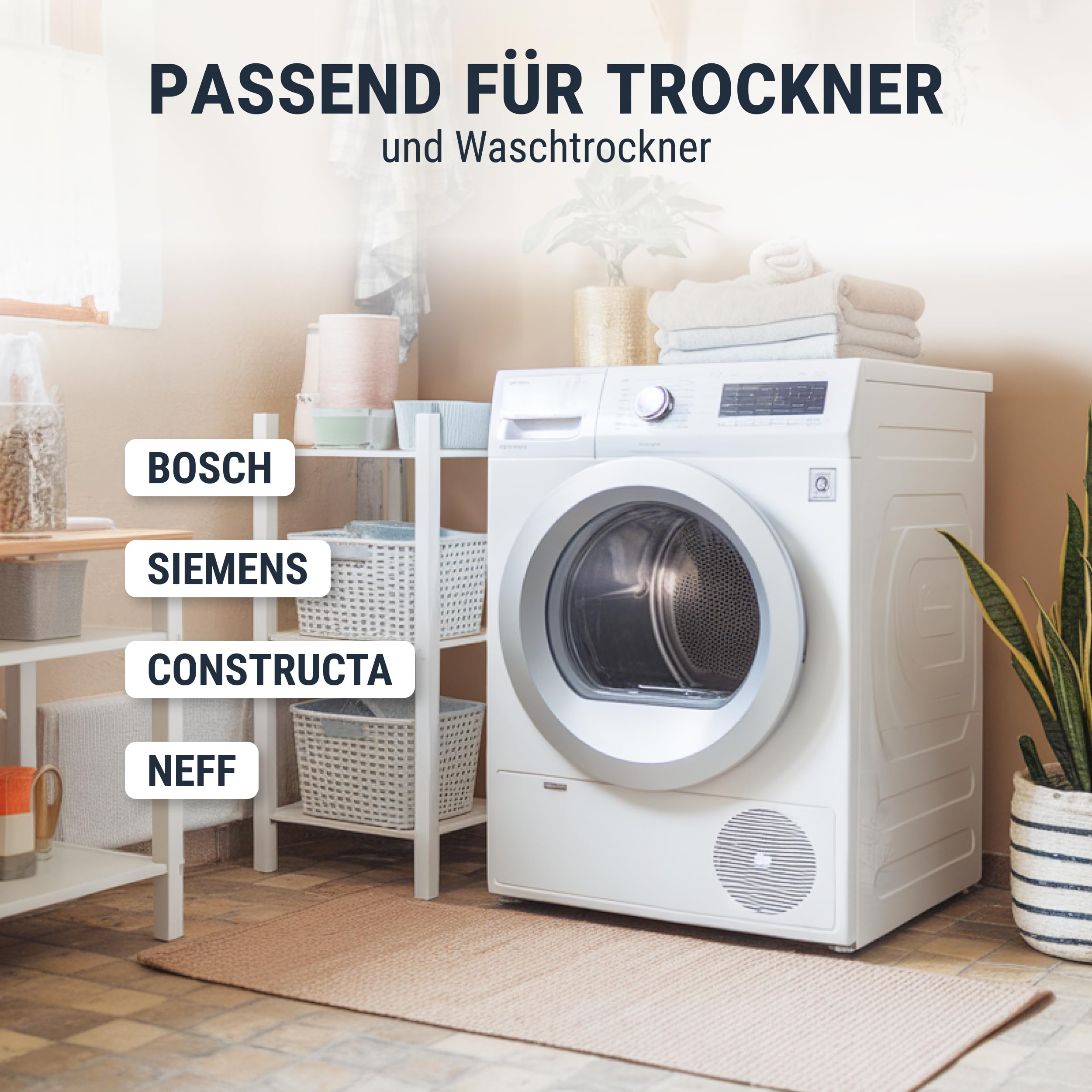 Flusensieb Filtertasche Filter für Bosch Siemens Neff Balay 656033 00656033 für Trockner wie iQ300 iQ390 IQ500 iQ700 IQ790 iQ800 IQ890 Waschtrockner