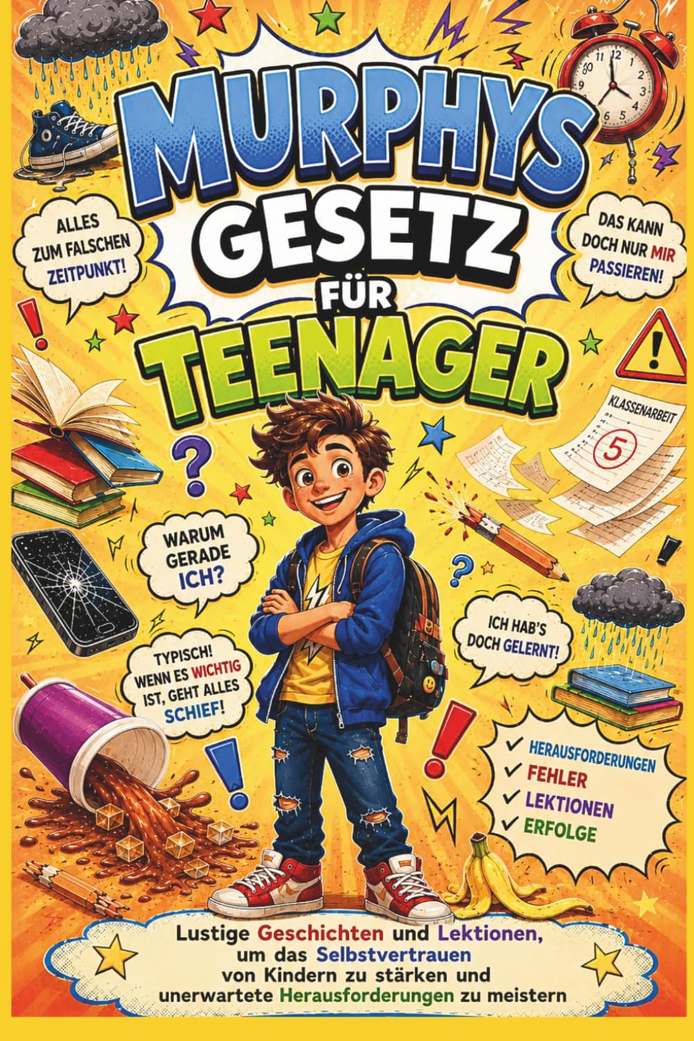 Murphys Gesetz für Teenager: Lustige Geschichten und Lektionen, um das Selbstvertrauen von Kindern zu stärken und unerwartete Herausforderungen zu meistern.