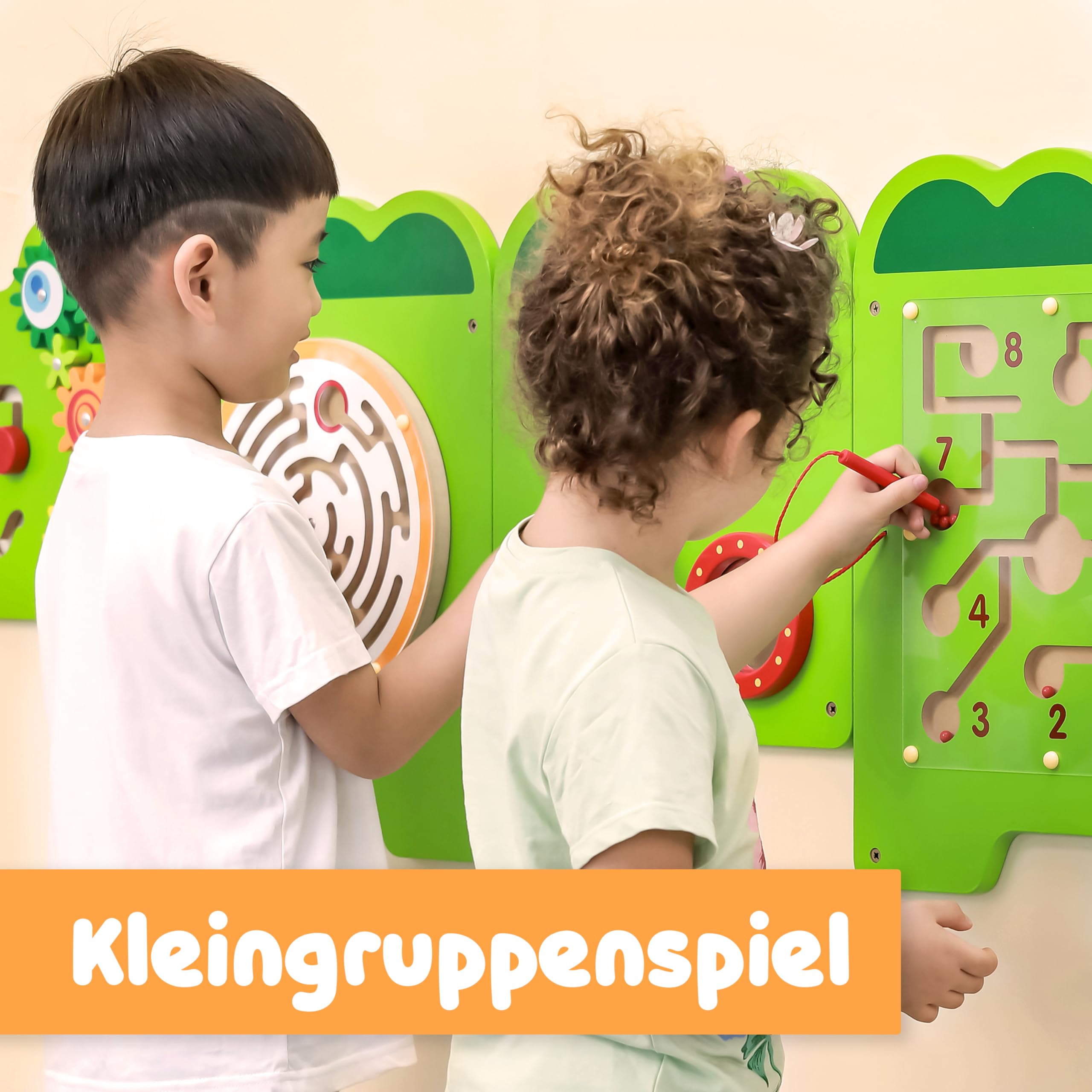 SPARK & WOW Crocodile Activity Wall Panels - Alter 18M+ - Montessori Sensory Wall Toy - 11 Aktivitäten - Aktivitätsbrett - Kleinkindzimmer Dekoration