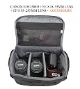 SIDRUM Polyester WF-16 Camera Bag - DSLR Case with Adjustable Shoulder Strap & Rain Cover - for Nikon, Canon, Sony and All DSLR Cameras - Water Resistant - Anti Shock (Grey-Interior) gallery image