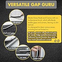 Vista 4 de Cepillo de limpieza de huecos para hendiduras, cepillos de cerdas duras para limpieza de espacios pequeños, cepillo de limpieza de huecos de baño