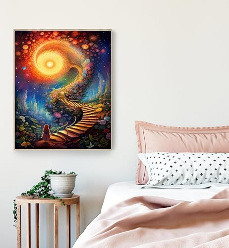 Miniatura 6 de Kits de pintura de diamantes 5D para adultos, diseño de mandala colorido de cachemira, kits de arte de diamantes para principiantes, kits de puntos