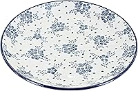 Vista 12 de Blue Rose - Plato mágico mágico de hoja perenne azul - 10.5 pulgadas de diámetro - Plato llano de cerámica polaca, diseño festivo para vajilla