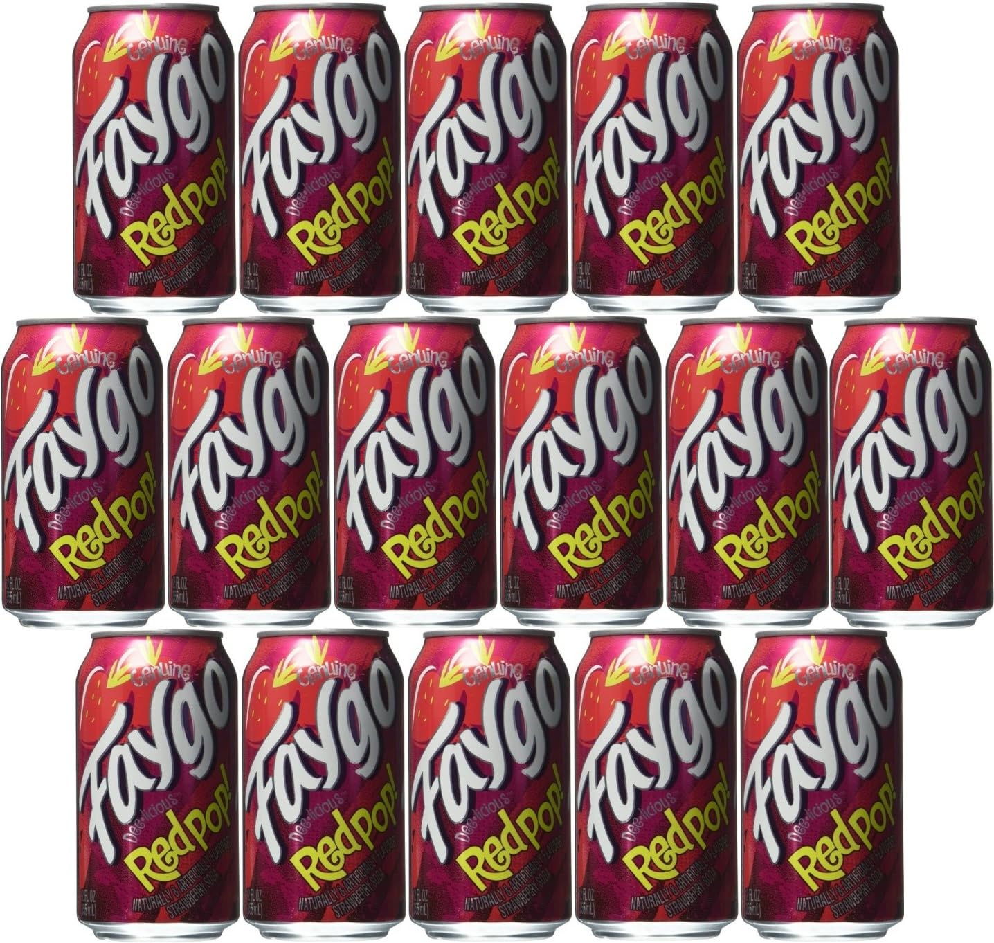 Faygo Soda Pop Soft Drink 16 pack of 12oz Cans (Fruit Punch)