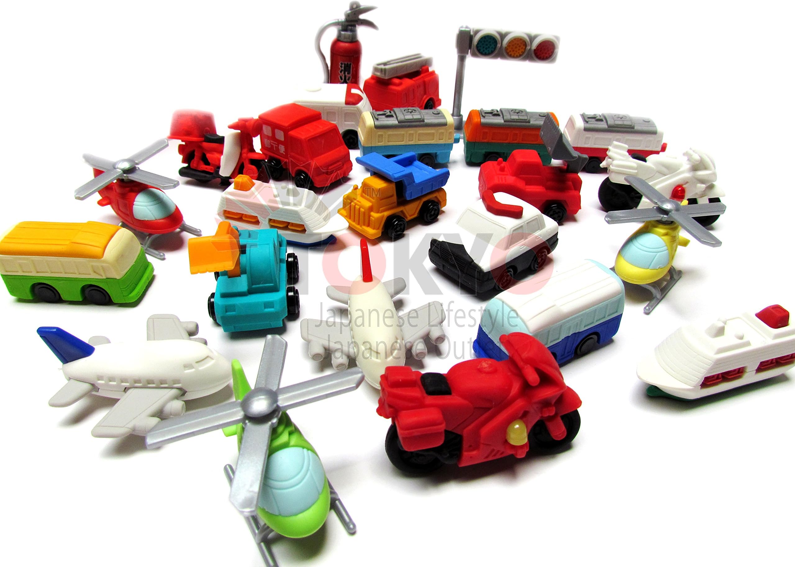 10 Assorted Iwako Eraser - Vehicle Collection (Erasers will be randomly selected from the image shown)
