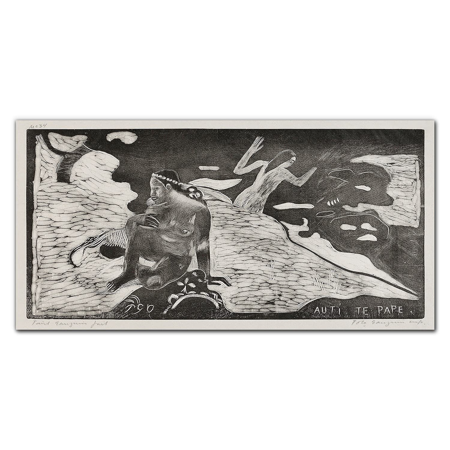 Crédence de cuisine dosseret en verre trempé 140x70cm adhésive Gauguin
