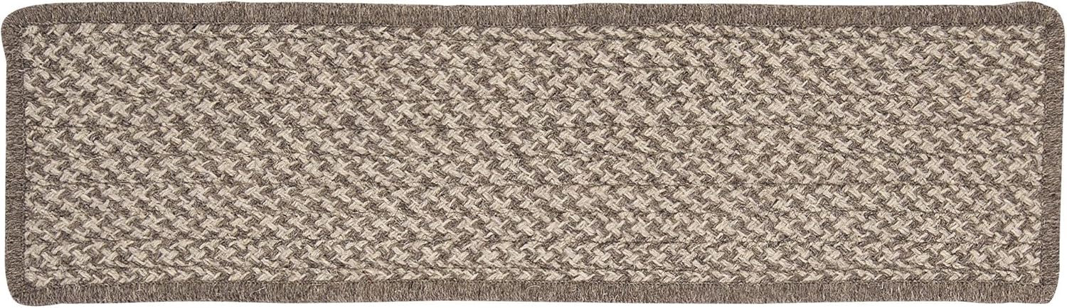 Natural Wool Houndstooth HD32 Stair Tread, Latte, 13-Pack