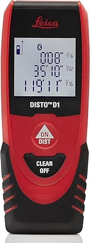 Miniatura 10 de Leica DISTO D1 - Medición de distancia láser de 120 pies con Bluetooth 40 negrorojo