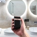 Rasoir KEMEI à Tête Rotative pour Hommes, Rasoir Électrique Étanche, Tondeuse Rechargeable, Lames Lavables
