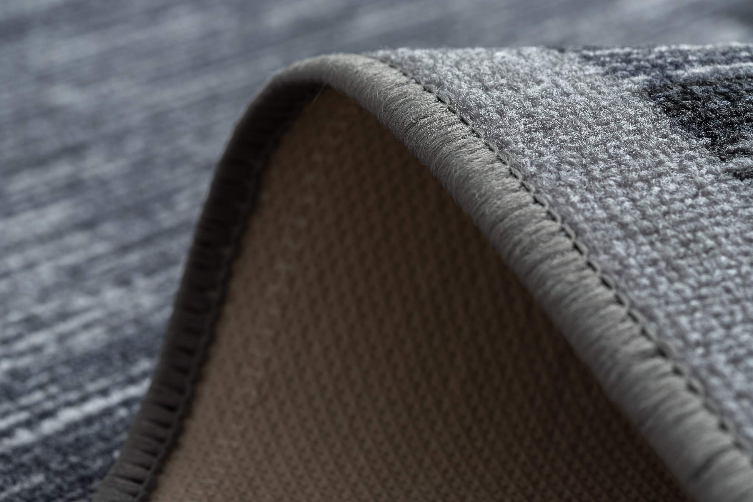 rugsx Tapis de Couloir Adagio Gris - Antidérapant, Moderne et Durable, idéal pour la Cuisine, Le Hall et Le Couloir, 100x300 cm