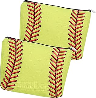 FOMIYES 2pcs Baseball Makeup Bag Portable Zipper Pouch for Cosmetics Toiletries Stylish Travel Organizer for Women Fashionable Design Option