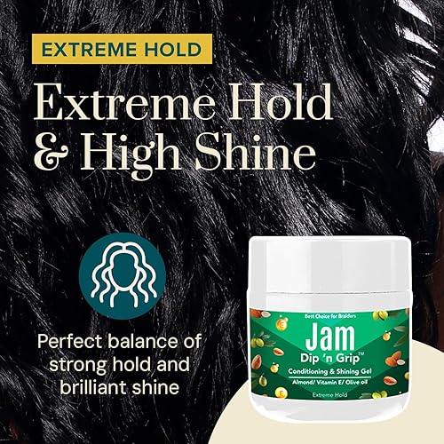 Miniatura 2 de Gel para el cabello con aceite de almendra y vitamina E, agarre extremo y poder de peinado en una maravilla de 4 onzas