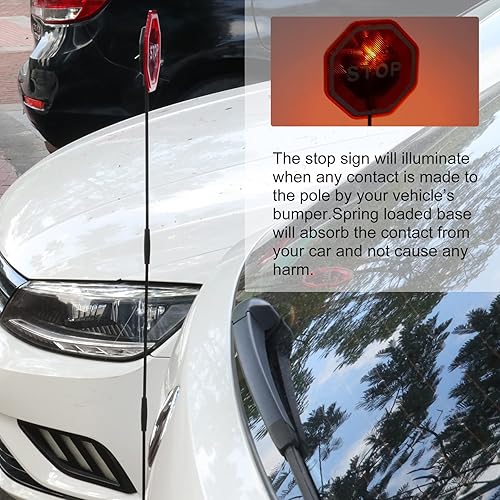 Miniatura 5 de Amiss Señal de parada LED intermitente para asistencia de estacionamiento de garaje, tapón de estacionamiento para garaje, indicador de tapones de