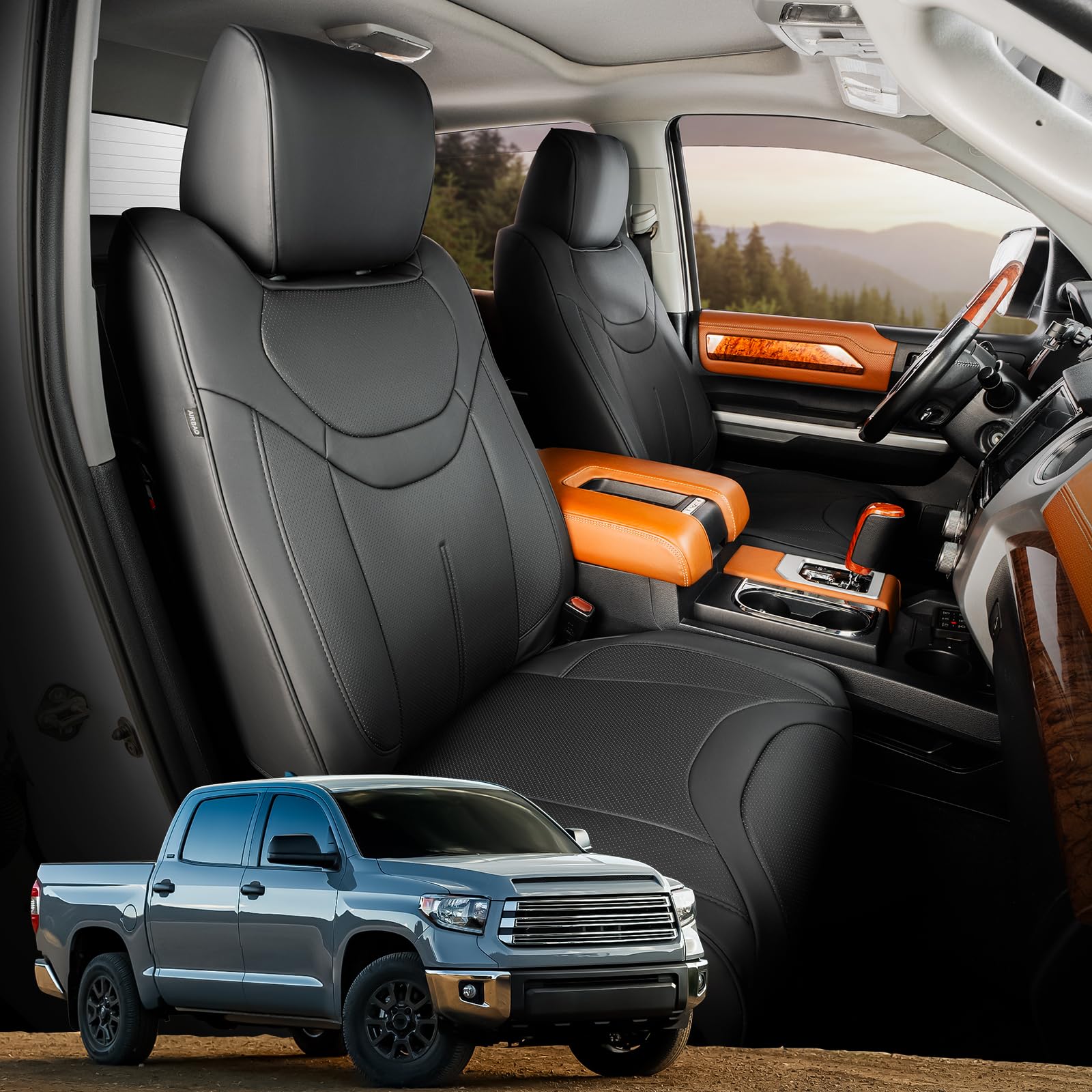 CreekT Custom Fit Leather Seat Covers (CrewMax 2014–2021)