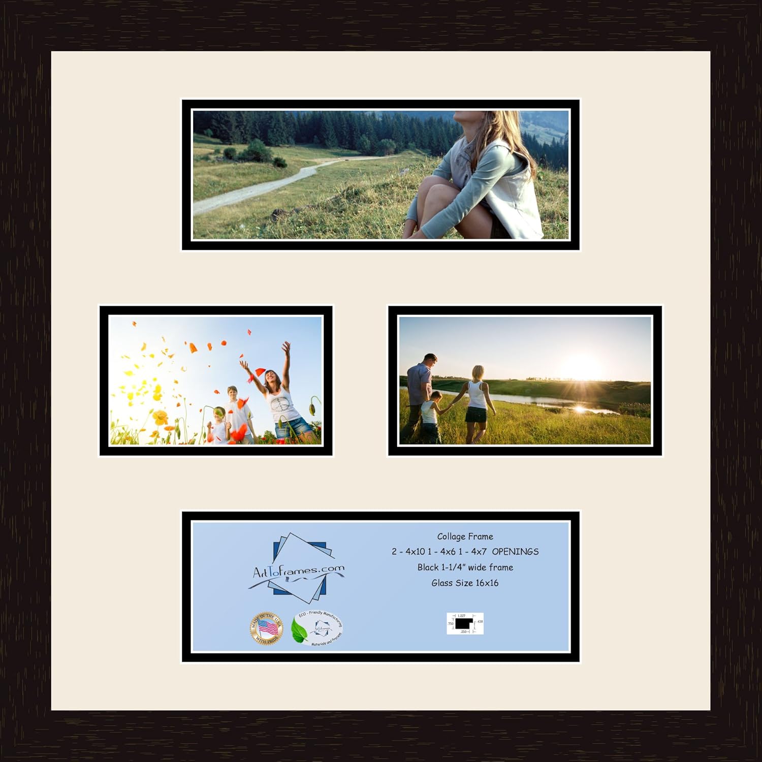Art to Frames DoubleMultimat274824/89FRBW26061 Collage Frame Photo Mat Double