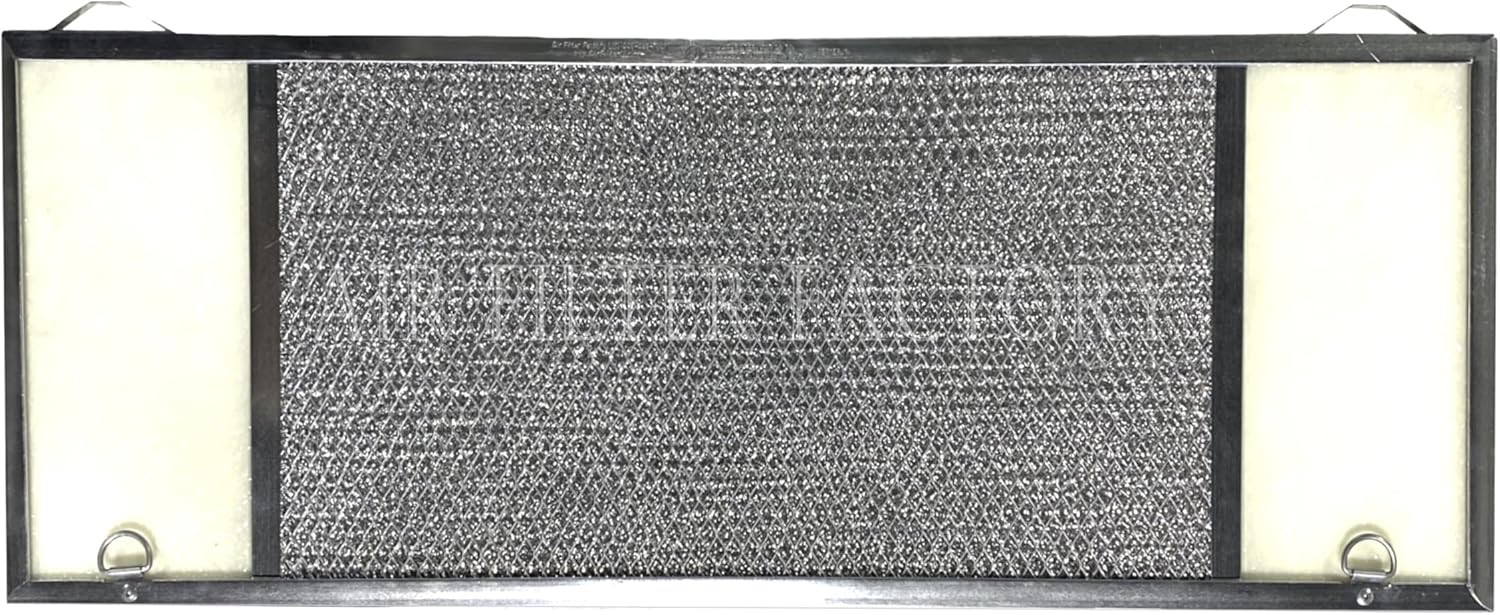Air Filter Factory 8-1/4 x 23-1/2 x 3/8 Inches Range Hood Aluminum Lens Grease Filters 2-Pack