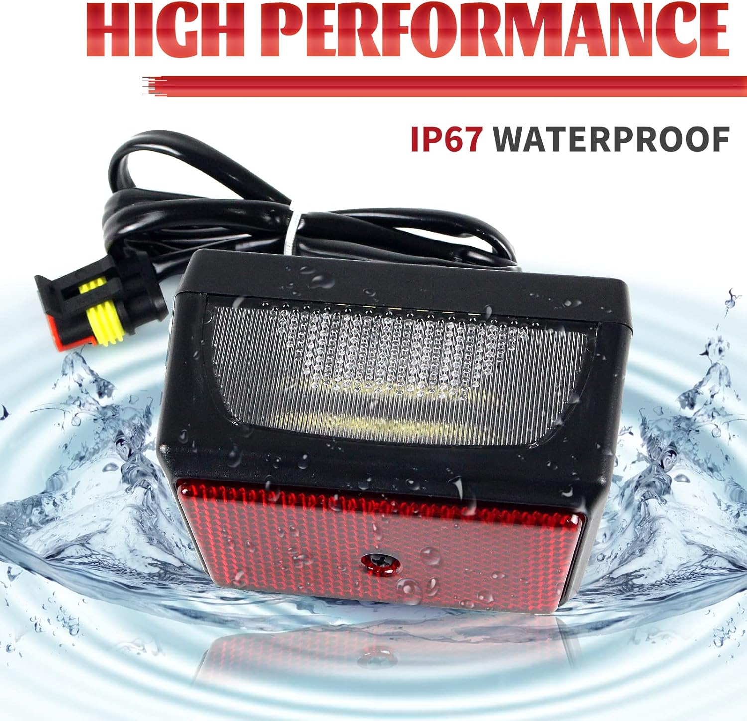 LED License Plate Light Compatible with Can-Am Spyder Accessories, Rear Fender Light Compatible with Spyder F3 (1PCS, Replace #710003348)