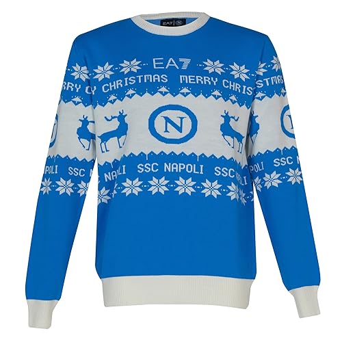 Immagine del prodotto SSC NAPOLI Girocollo Maglione Natale 2022 Manica lunga, azzurro Napoli