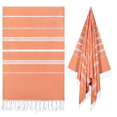 cabanana Turkish Beach Towel Oversized - 40'x70' Quick Dry Sand Free Thin Pool Towel for Adults, Extra Large Cotton Ligh