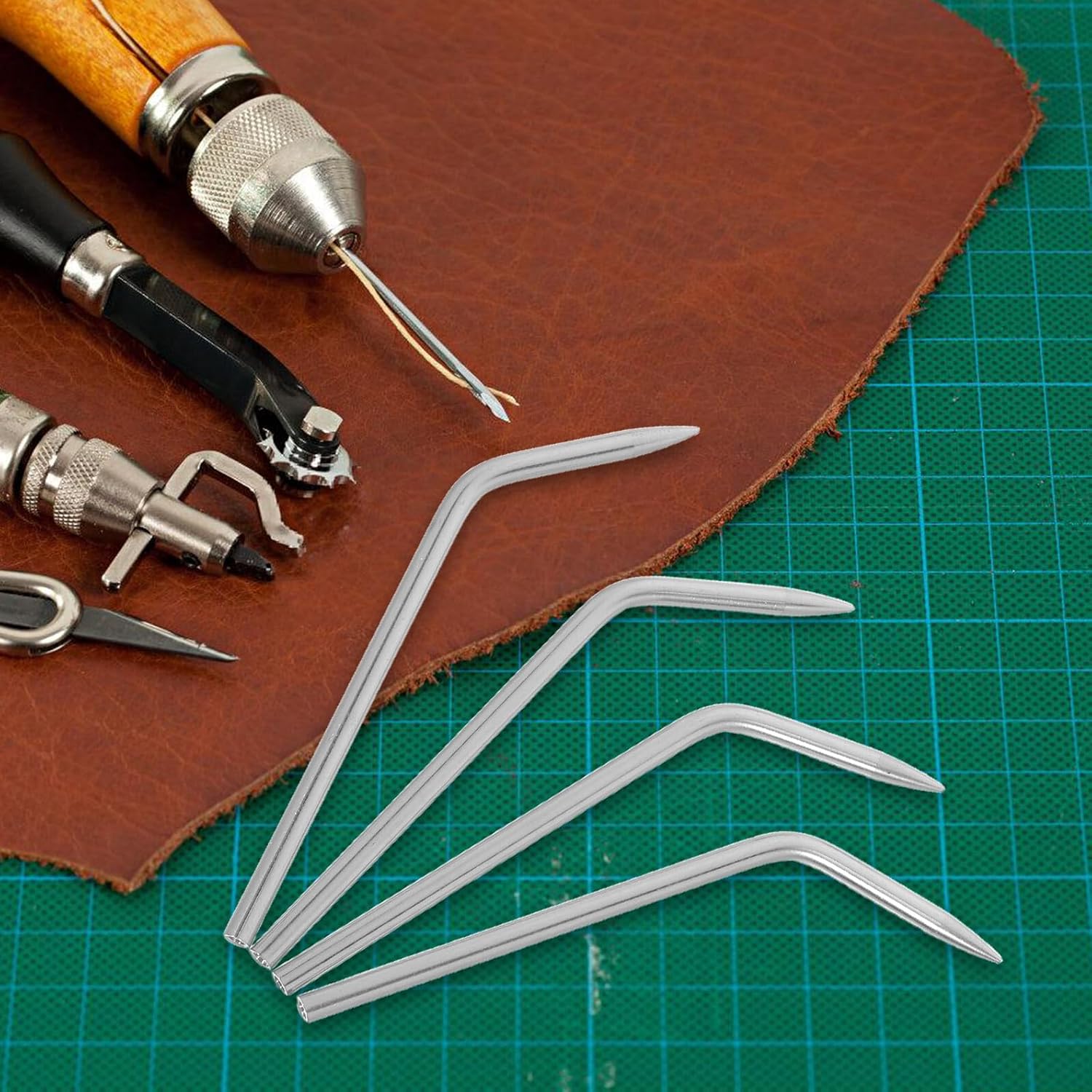 4pcs Curved Paracord Needle Set for Precision Rope Lacing
