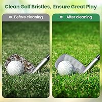 Vista 8 de Golf Club Brush and Club Groove Cleaner with Retractable Zip-line and Aluminum Carabiner Cleaning Tools Rojo; Negro; Azul