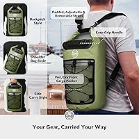 Vista 3 de STOVER 5/10/25/30/40/55L Waterproof Dry Bag- Roll-Top Backpack w/Phone Case- Kayaking, Hiking, Camping, Boating- Men/Women