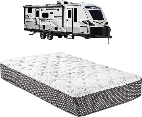 Miniatura 12 de WanderRest - Colchón híbrido fresco de 10 pulgadas para caravana con espuma viscoelástica de gel refrescante (RV King, 70 x 80), mediano