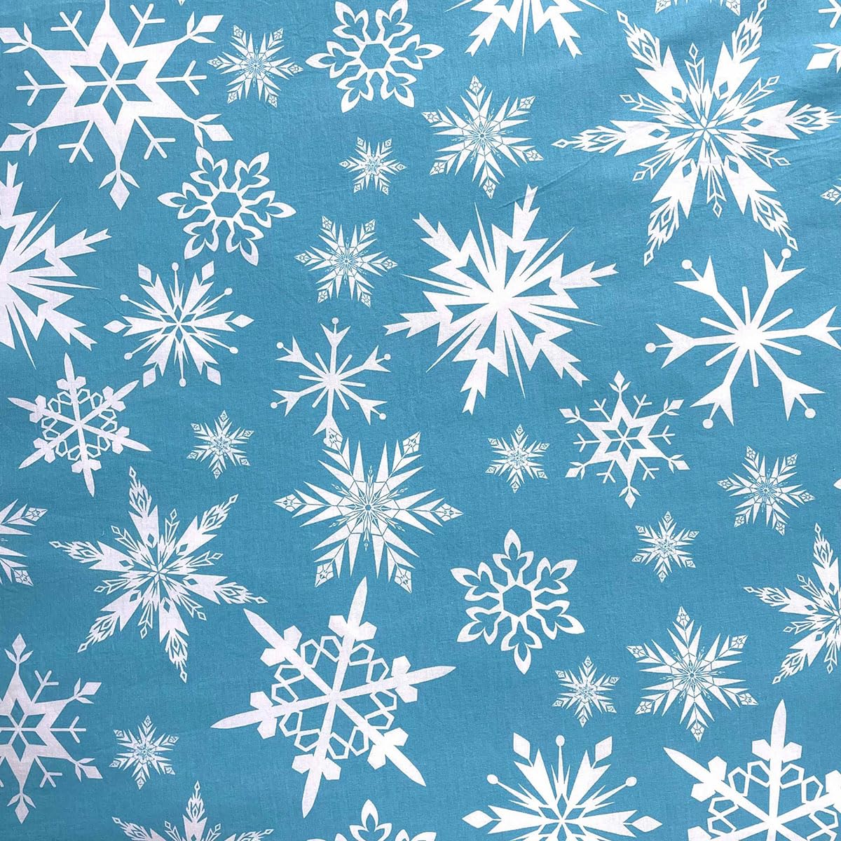 Jerry Fabrics Disney Frozen Snowflakes 03 biancheria da letto per bambini copripiumino 160 x 200 cm e federa 70 x 80 cm 100% cotone