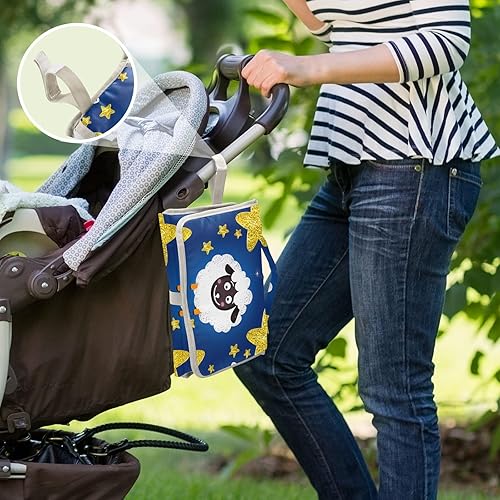 Miniatura 6 de Cute Sheep Portable Changing Pad with Built-in Pillow, Waterproof Foldable Baby Diaper Changing Pads, Diaper Mat for Boys and Girls