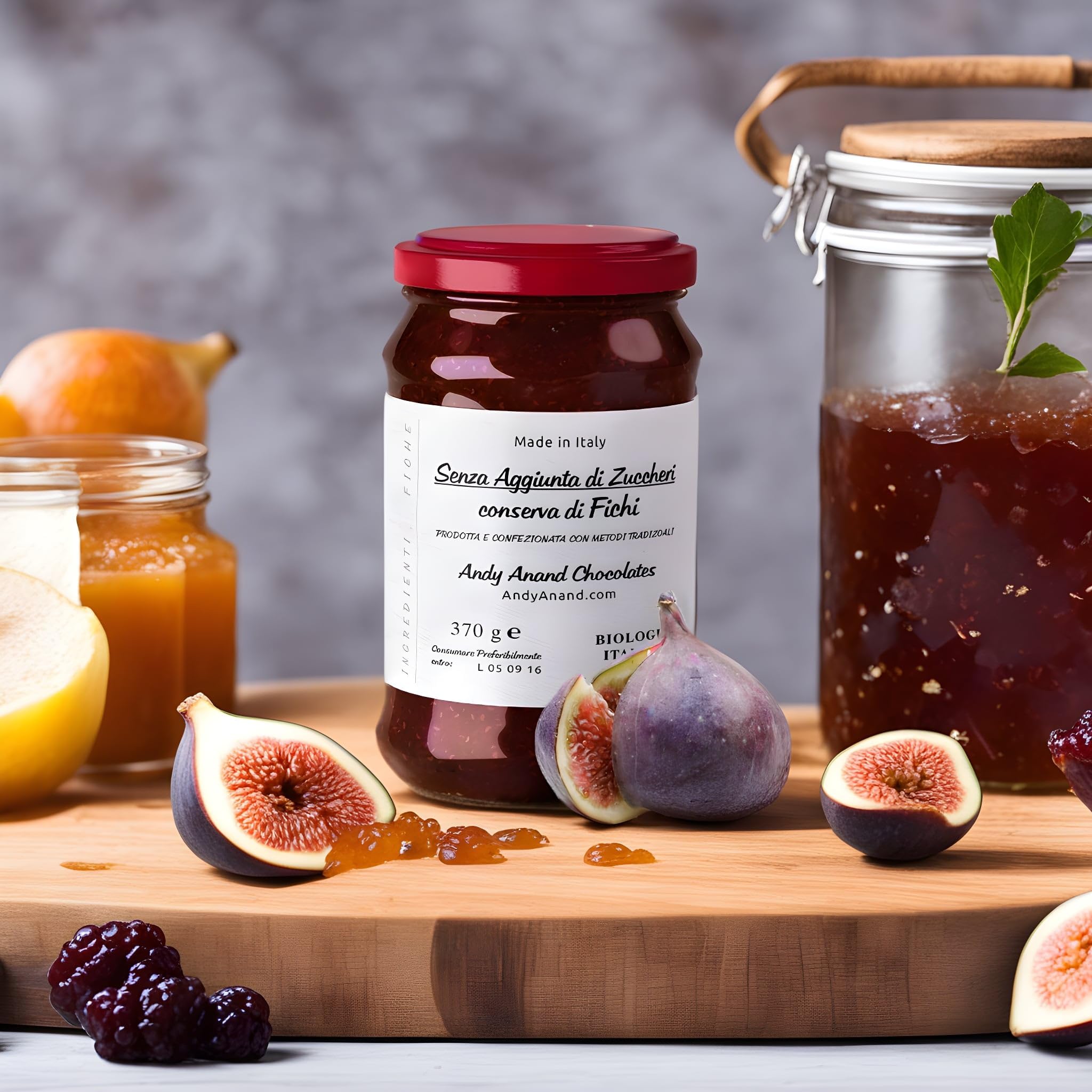 Andy Anand Sugar Free Figs Hand Made Preserves Jams, Only 1 ingredient, made with