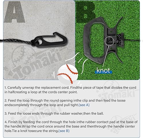 Miniatura 6 de Equipo de entrenamiento de béisbol, entrenador de cuerda, equipo de práctica de bateo de béisbol, equipo de práctica de bateo para béisbol y softbol