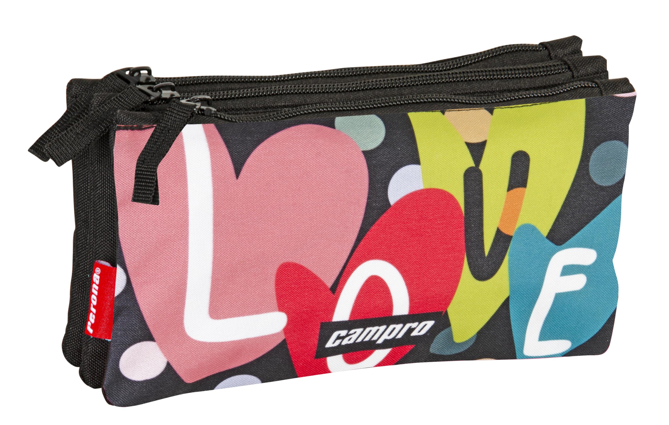 Campro Love Perona 58876 Triple Flat Pencil Case, Colour, Casual