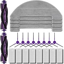 22 Pack MR1 SE Replacement Parts Compatible with MONSGA MR1 SE Robot Vacuum Cleaner, 2 Roller Brushes, 8 Side Brushes, 8 HEPA Filters with Foam Filters, 4 Mop Pads, Accessories Kit