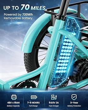 MOONCOOL Electric Trike for Adults, 500W/750W 48V Electric Tricycle for Adults, 20x3.0 Fat Tire 3 Wheel Electric Bike, Folding Aluminum Adult Tricycle with Removable Battery