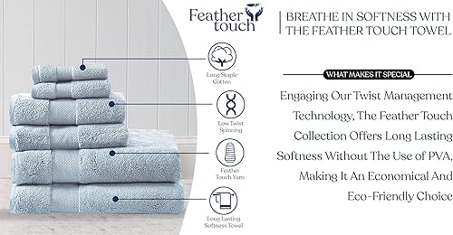 Miniatura 6 de Delara Paquete de 2 toallas de mano de algodón orgánico de lujo, con certificación GOTS y OEKO-TEX, toallas de calidad de hotel de primera calidad,