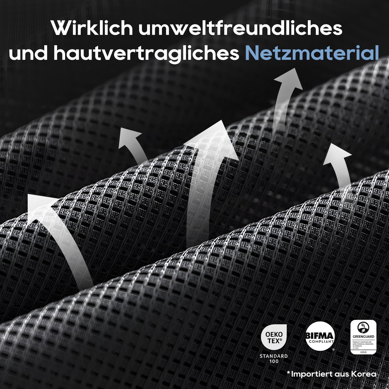 COLAMY Ergonomischer Bürostuhl mit Fußstütze – Chefsessel mit hoher Rückenlehne, Verstellbarer Kopfstütze & 3D-Armlehnen – Atmungsaktives Mesh, dynamische Lendenstütze, höhenverstellbar – Schwarz