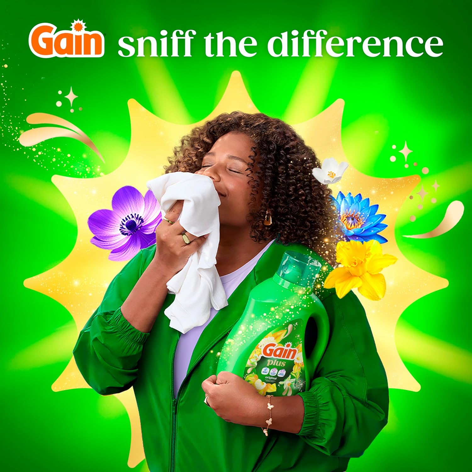 Gain Plus Liquid Laundry Detergent, Cleaner, Fresher, Now with Oxi, Original Scent, 170 fl oz, 129 Loads