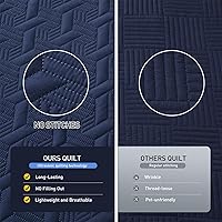 Vista 3 de Lavsiry Juego de ropa de cama de tamaño Queen con fundas de almohada, colcha ligera de verano, manta acolchada suave y fina para todas las estaciones