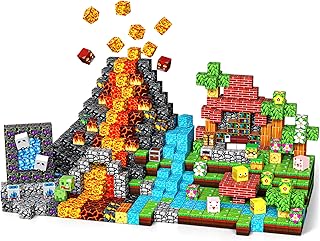 200PCS Magnetic Blocks, Magnetic Building Blocks Cubes Tiles, STEM Educational Stacking Magnets School Game Toys for Kid Ages 3 4 5 6 7 8 9 10 11 Birthday Party Supplies Gifts for Boys and Girls