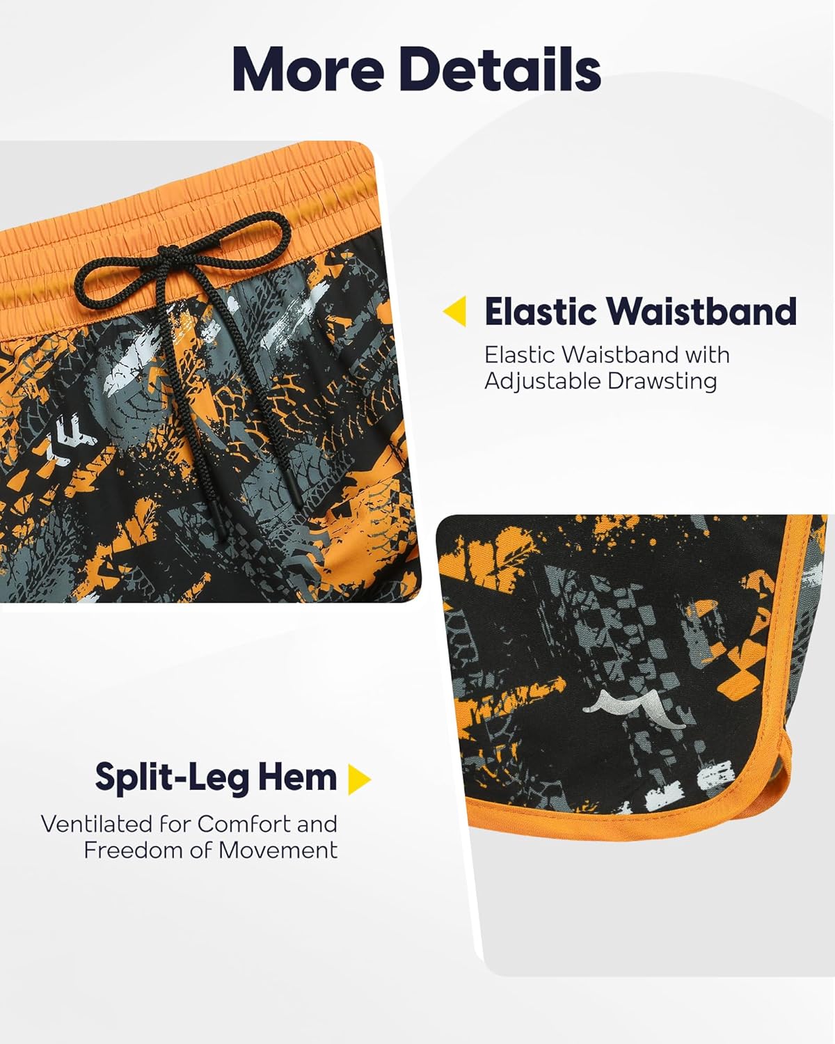 maamgic Workout Running Shorts for Men Retro 5 Inch Gym Shorts with Liner Quick Dry 2 in 1 Athletic Shorts - Image 5