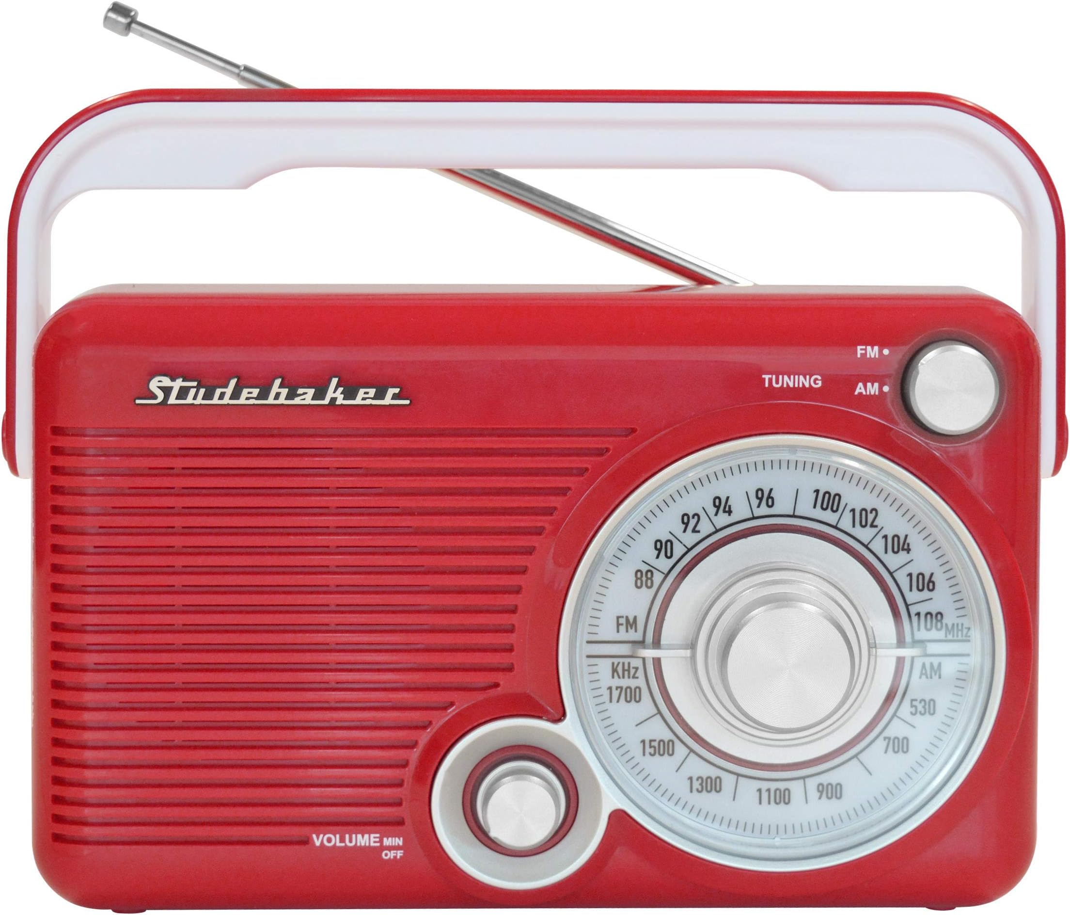 Studebaker SB2002RG Portable AM/FM Radio with Headphone