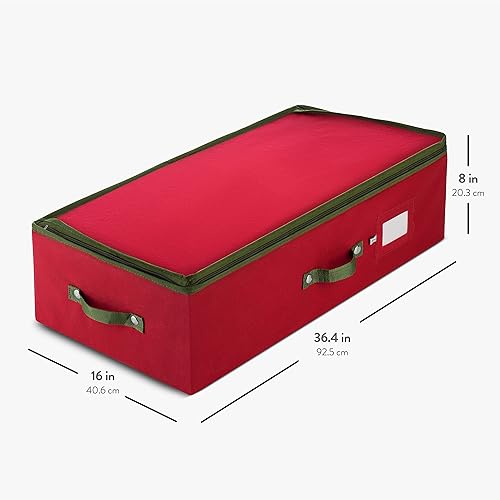 Vista 28 de ZOBER - Caja grande para guardar adornos navideños, con capacidad para 54 adornos y separadores, recipientes de tela no tejida y duraderos