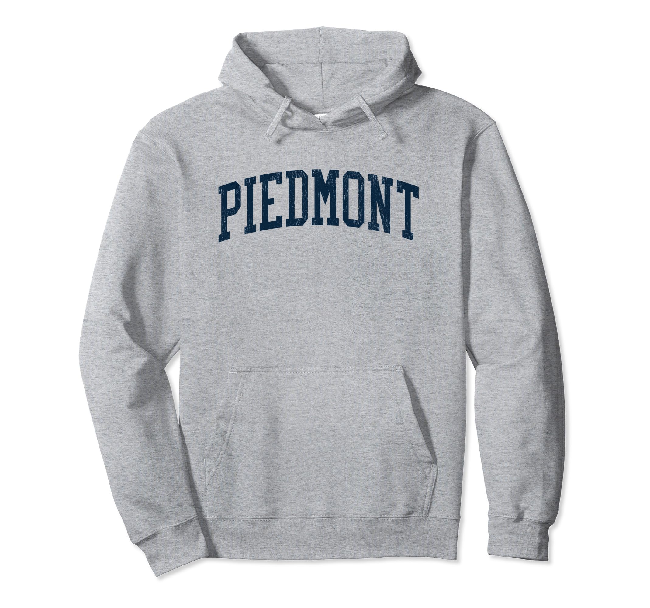 Piedmont CA Vintage Athletic Sports JSN2 Navy Print Pullover Hoodie
