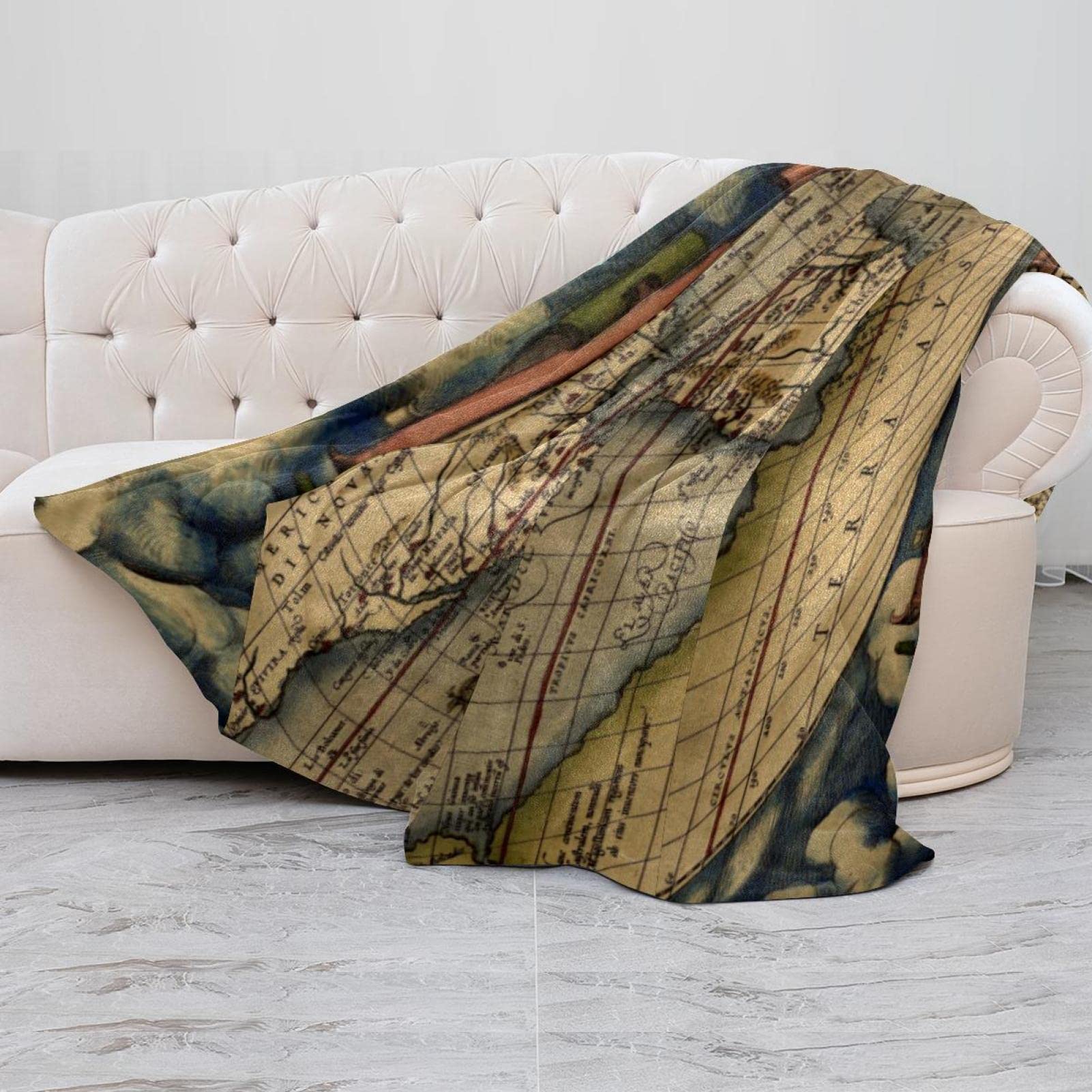 Coperta in pile, super morbida e lussuosa, mappa del mondo