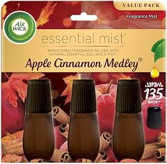 Air Wick Essential Mist Refill 3 ct Apple Cinnamon Medley Essential Oils Diffuser Air Freshener Fall scent Fall