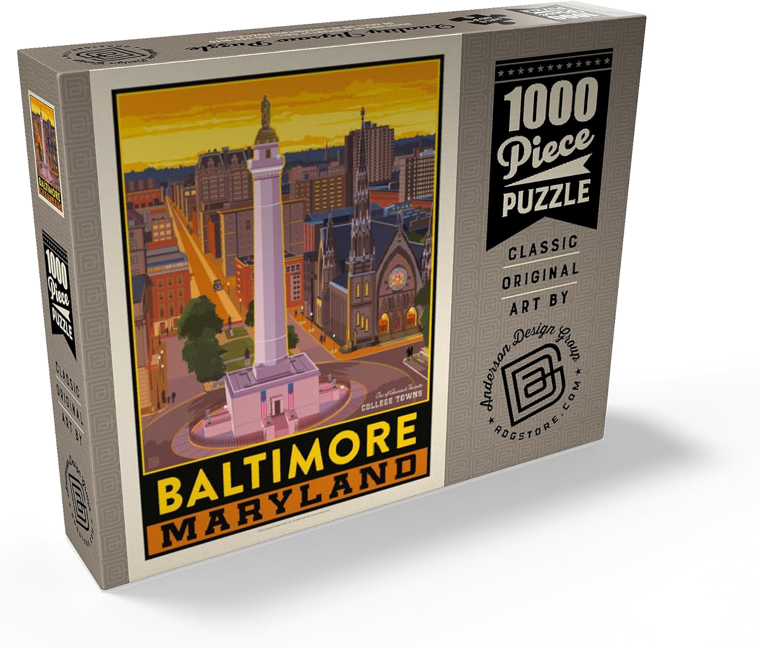 MyPuzzle American College Towns: Baltimore, MD - Premium 1000 Piece Jigsaw Puzzle for Adults